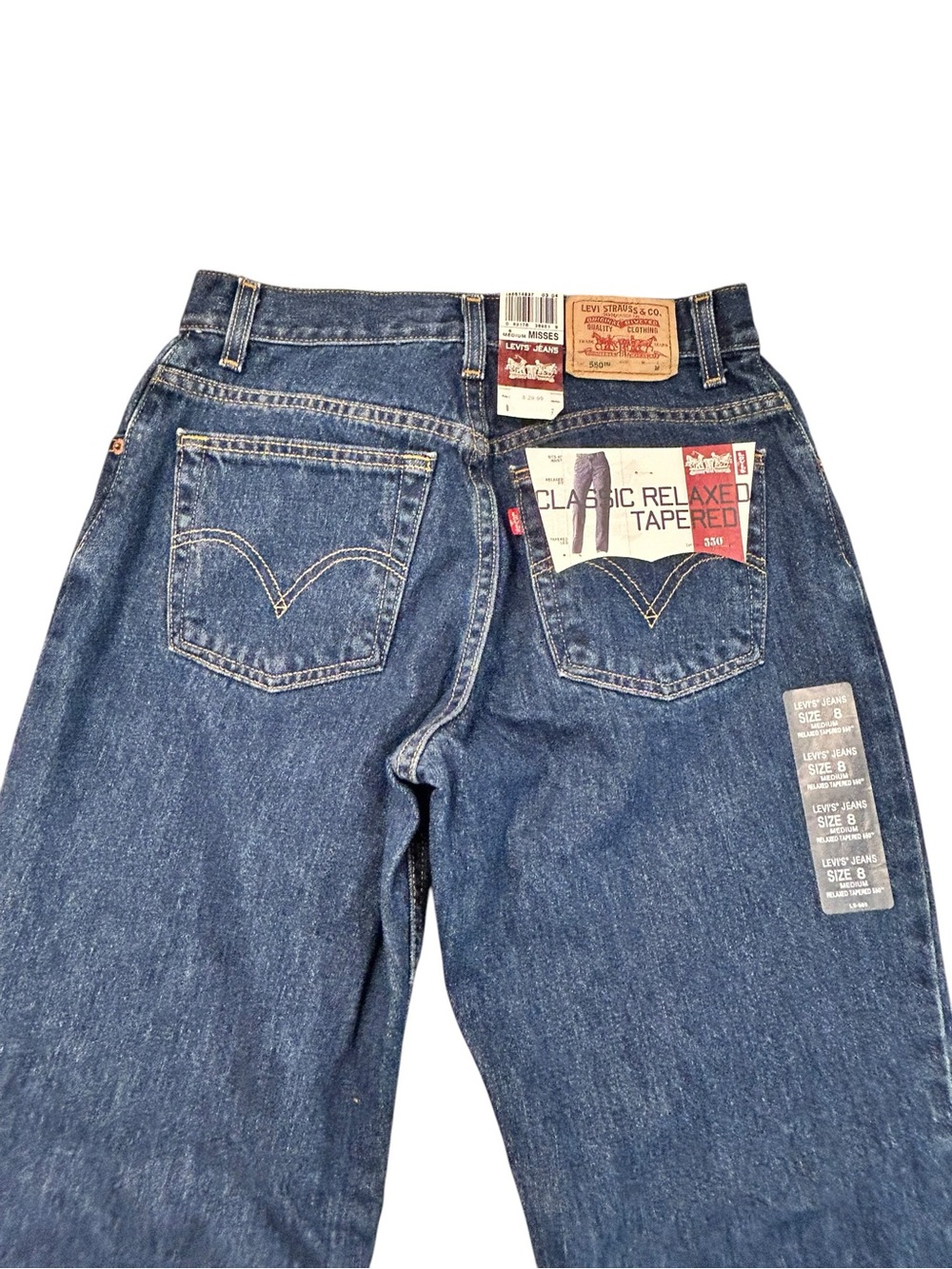 Levi's 550 Classic Relaxed Tapered Women’s Jeans 8M Deadstock Vintage Y2K NWT